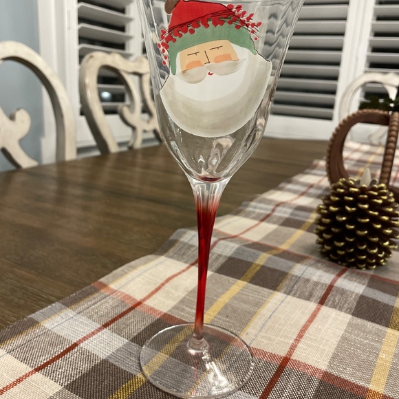 Vietri Old St Nick Retired Hand Crafted Wine Glass New - Picture 5 of 5